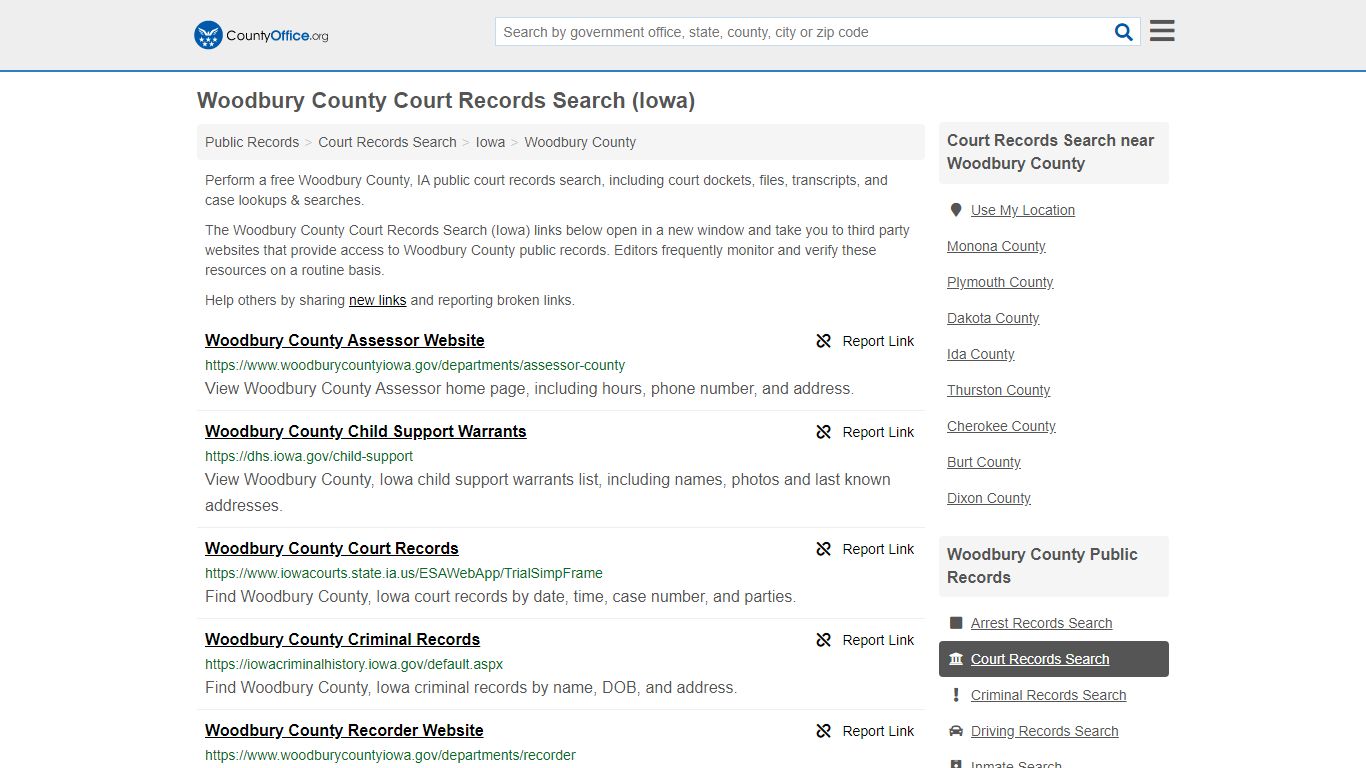 Court Records Search - Woodbury County, IA (Adoptions ...