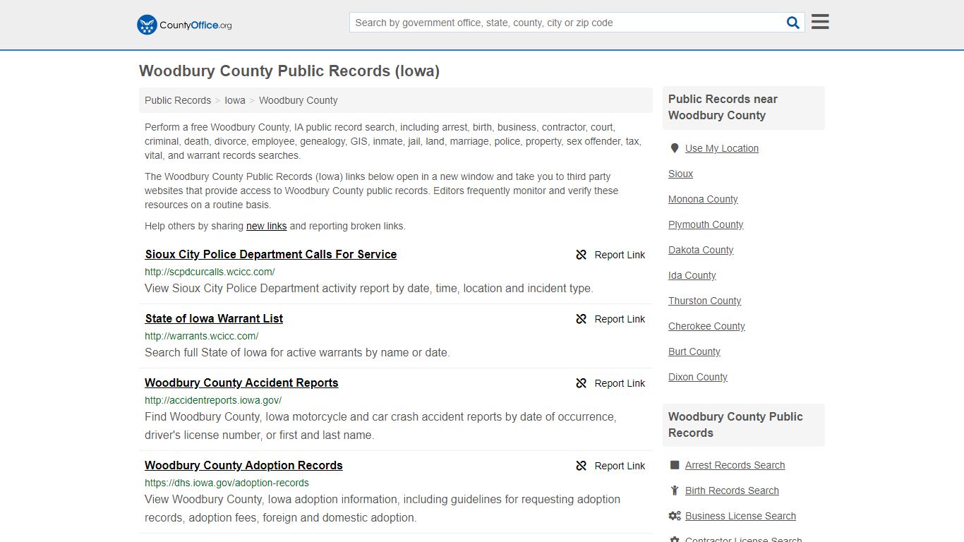 Public Records - Woodbury County, IA (Business, Criminal ...